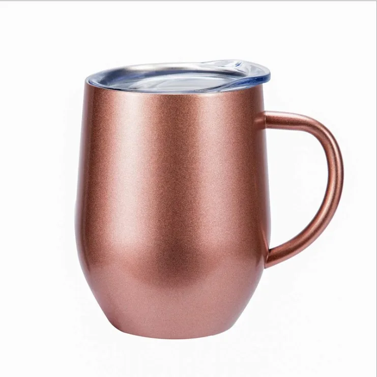 

Hot sale Stainless Steel Tumblers White 20oz sippy wine cups sublimation mug with handle, Customized color
