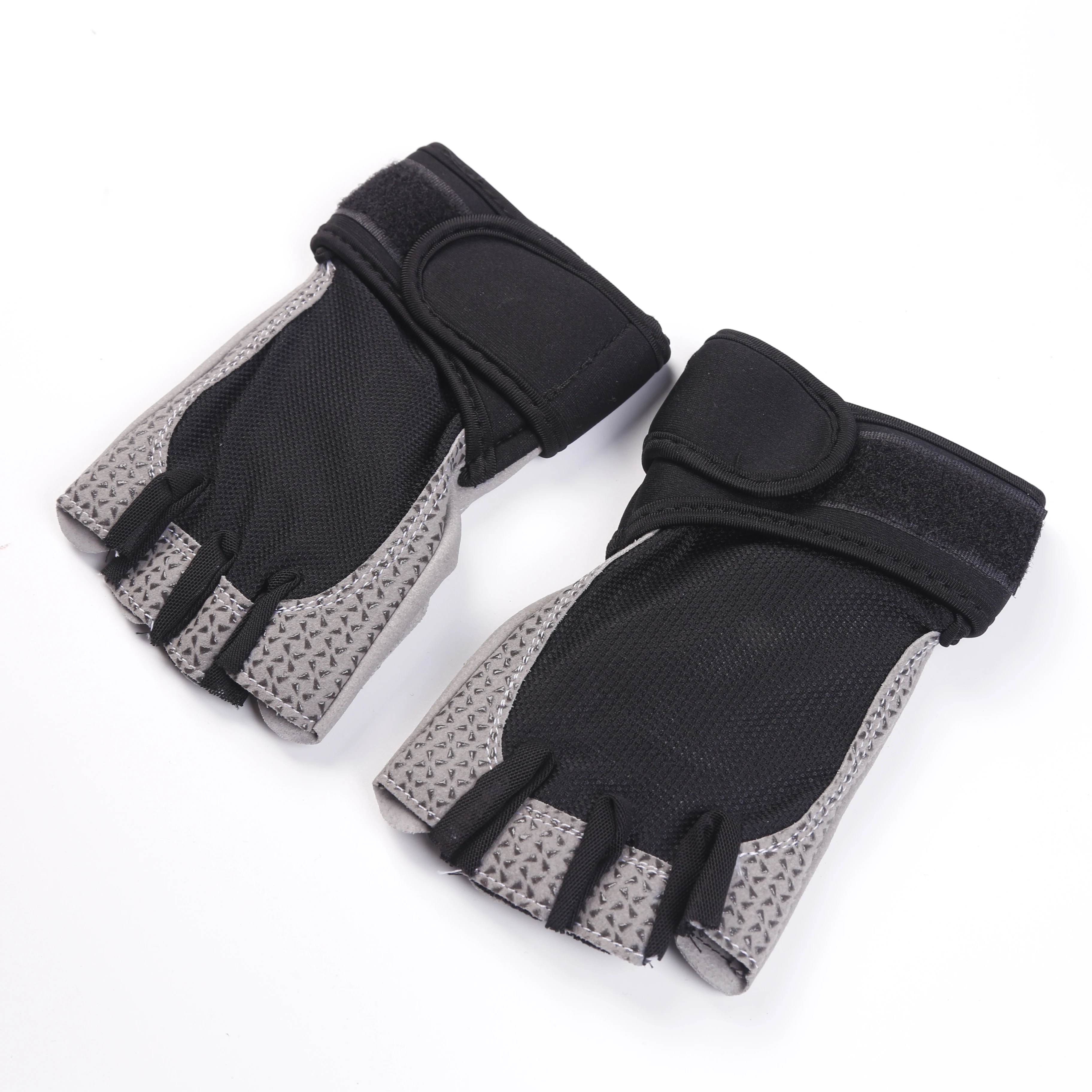 

Factory Supply 1 Pair Breathable Gym Weightlifting Cycling Climb Half Finger Glove, Black