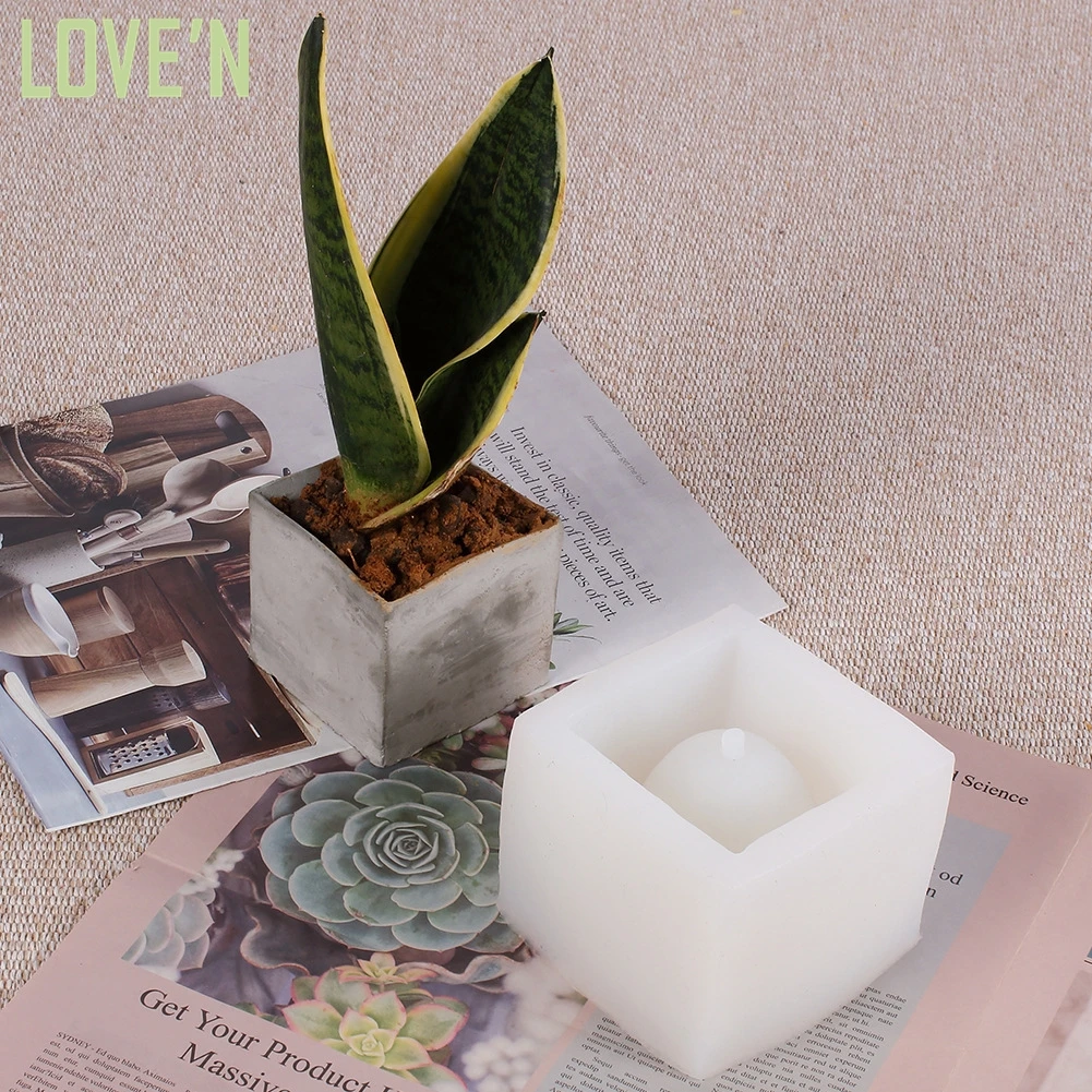 

LOVE'N LV0190P indoor Office desk decoration Garden Flower mould plant succulent planter Cement Concrete plant pot silicone mold