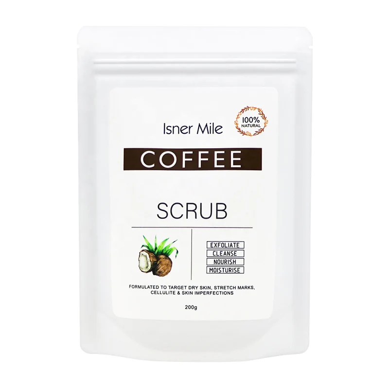 

OEM ODM Private Label Skin Whitening Body Exfoliating Coconut Coffee Scrub, Black