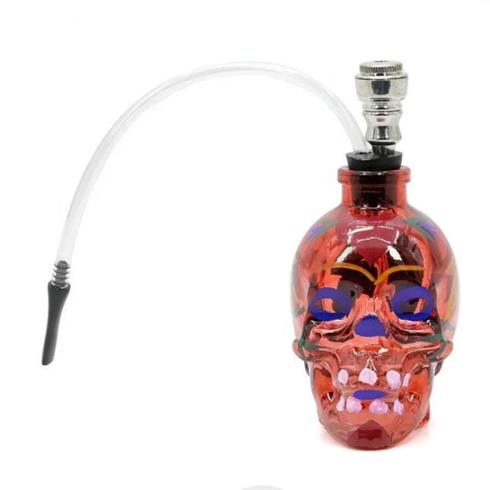 

Wholesale High Quality Red Glass Skulls Water Pipe Healing Glass Smoking Pipe