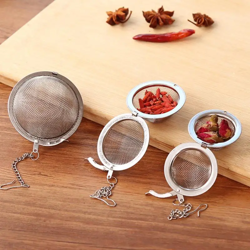 

Food Grade Mesh Ball Shape Loose Leaf Tea Strainer Filter Stainless Steel Tea Infuser