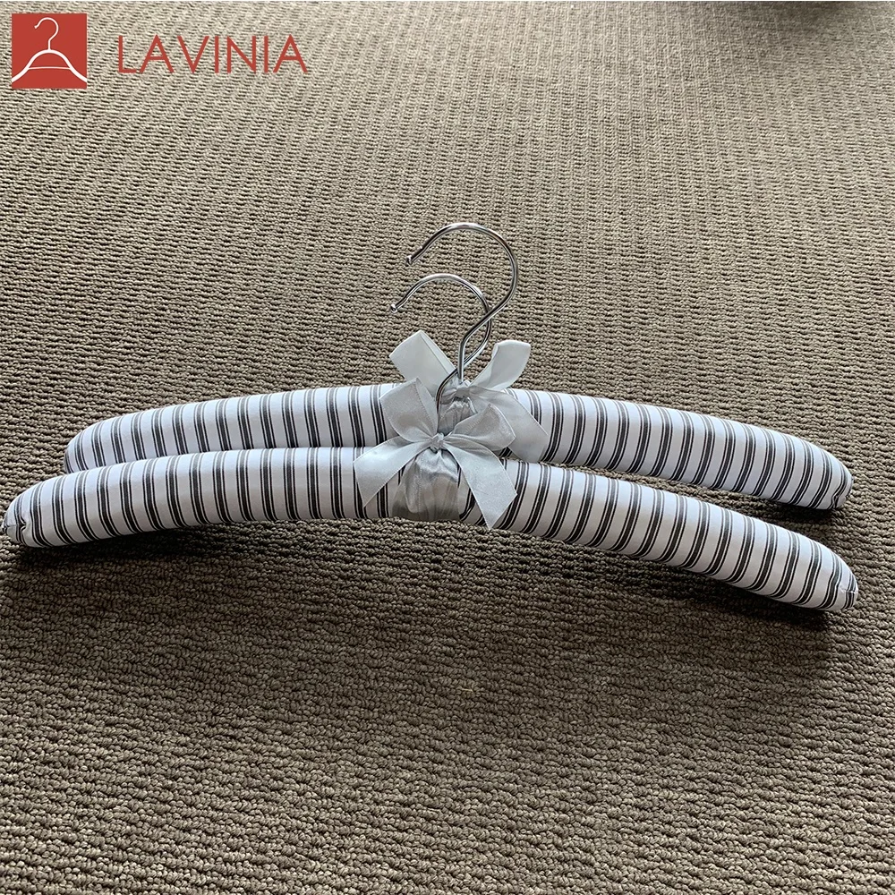 

china hanger for clothes padded hanger satin clothes hanger, Customized