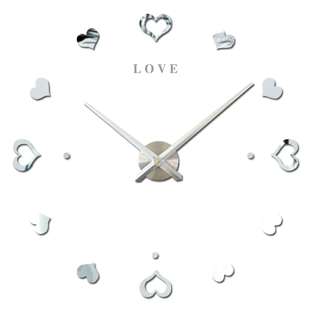 

Fashion Background Design Preciser Diy Heart Shape Big Wall Clocks