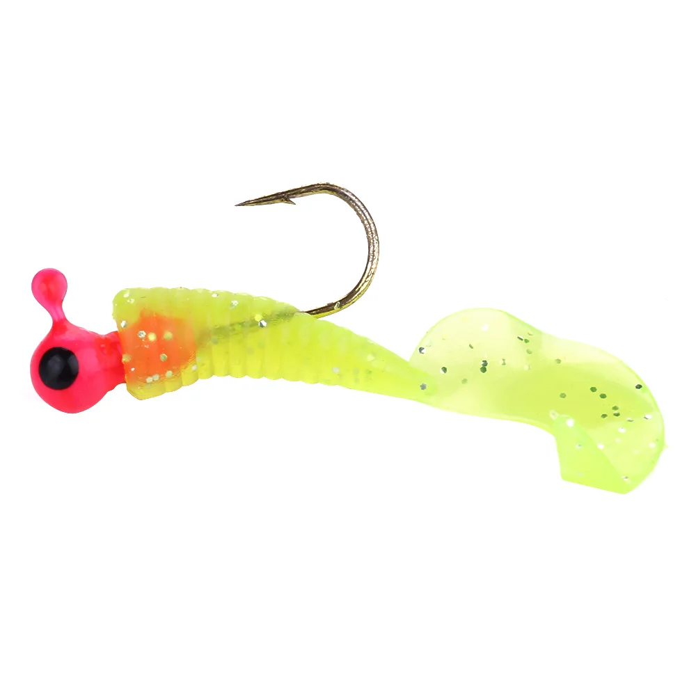0.8G Pre Jig Soft Plastic Lure Fishing Lure Simulation Artificial Lifelike Soft Bait