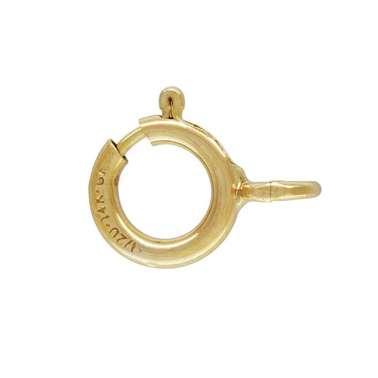 

Wholesale High Quality 5mm 14K Gold Filled Round Spring Clasp for jewelry making