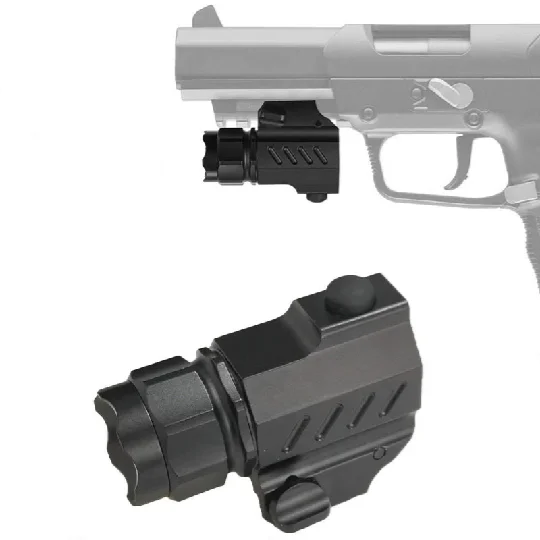 

Tactical Compact Military Pistol Gun Light Weapon light Lanterna Airsoft Flashlight Fit 20mm Picatinny Weaver Rail Weapon Lights, Black
