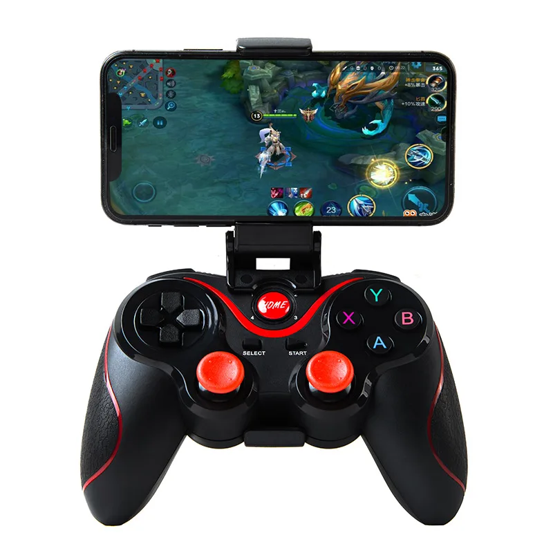 

Original Wireless Computer Joystick t3 Gamepad BT Game Handle Controller with Holder, Black white