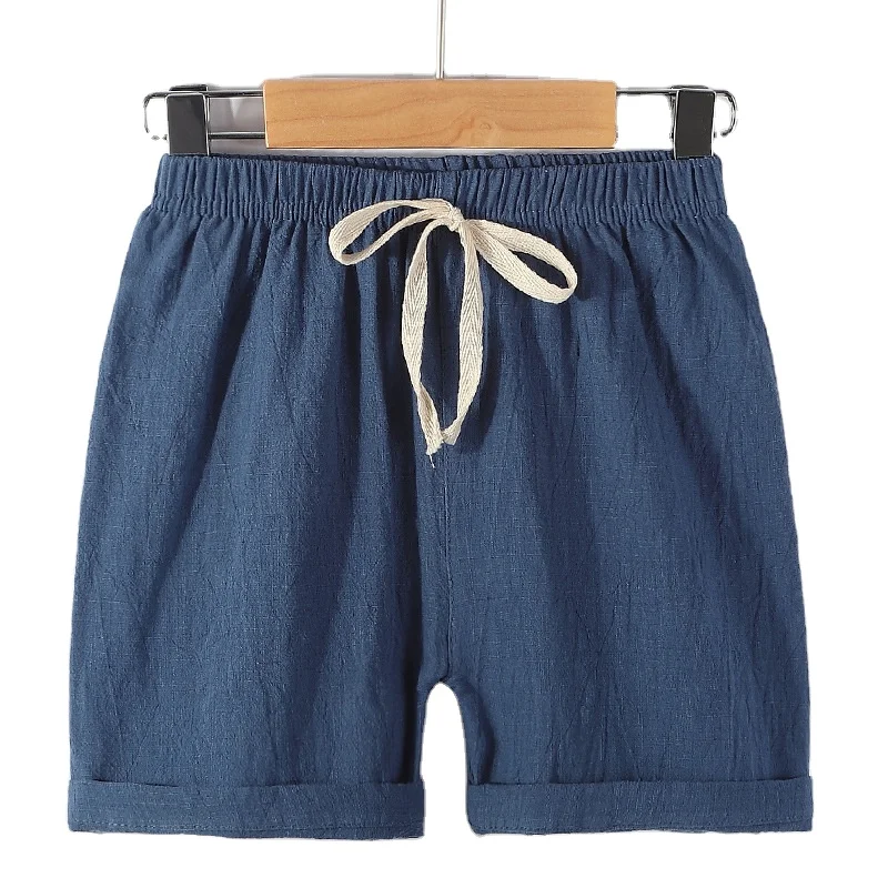

Simple Common Children Clothing Shorts Loose Type Solid Color Cotton Linen Short Pants Summer Thin Section Short Trousers