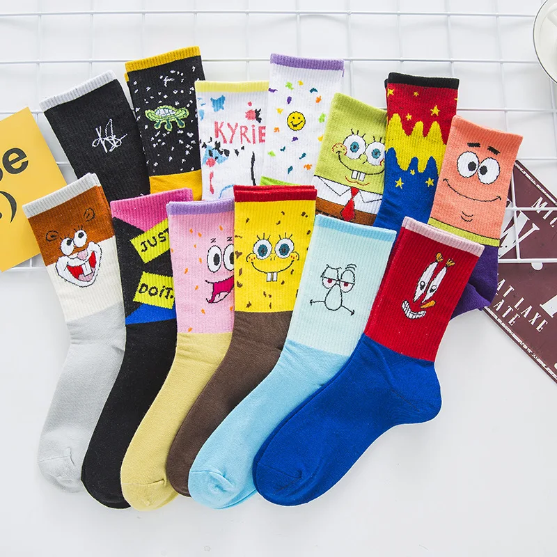 

China Design New Type Tube Trend Cotton Socks Cartoon color Socks, Picture shown