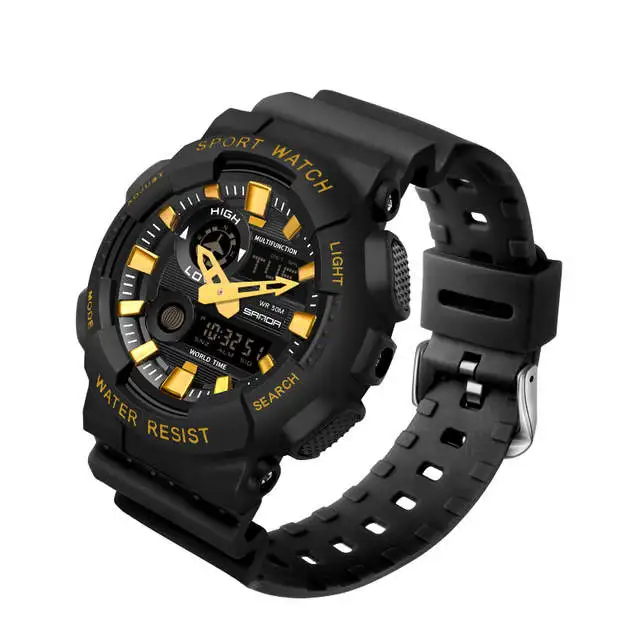 

SANDA 1061 Men Digital watch swimming 50m Waterproof Timing Week Display Alarm Clock simple watch