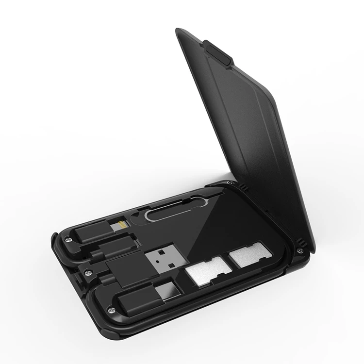 

Cable card Qi Wireless Charger Portable Data Cable Storage Charger wireless charger phone stander Multi-Function phone holder