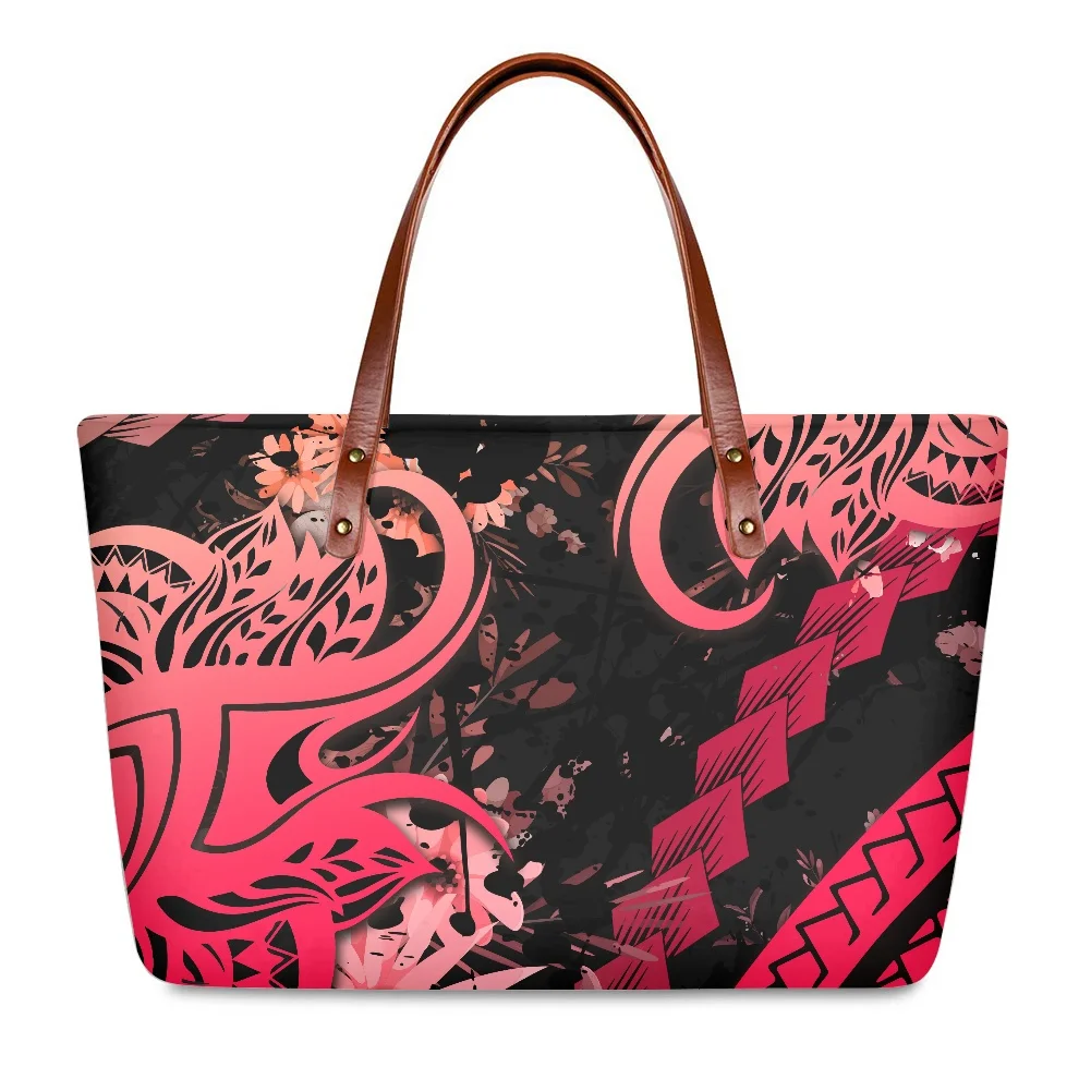 

Polynesian Tribal Tattoo Gold Maori Pattern Hand Bag Women Branded Handbag Luxury Ladies Designer Purses Satchel Work Tote Bag