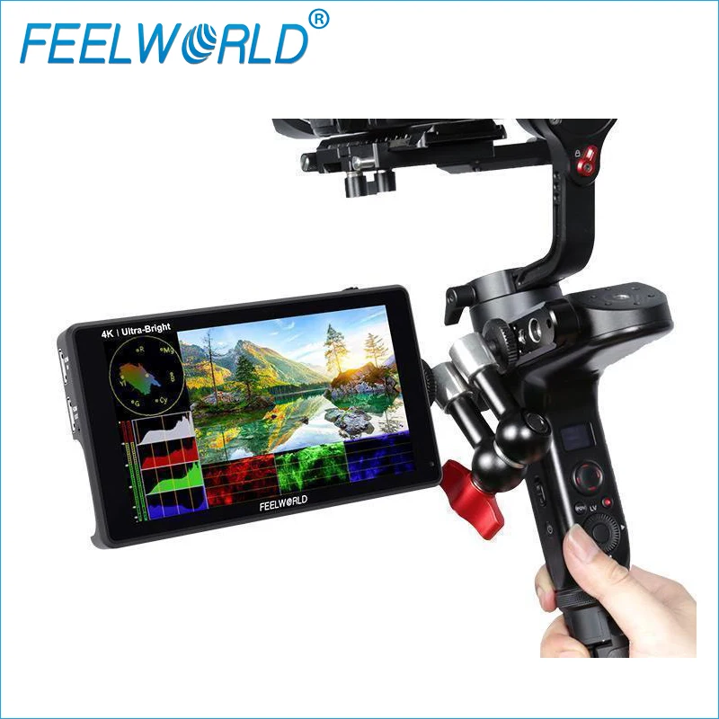

FEELWORLD LUT6 6 Inch Ultra Brightness 2600nits HDR/3D LUT Touch Screen 4K HDMI Field Monitor For Outdoor Shooting