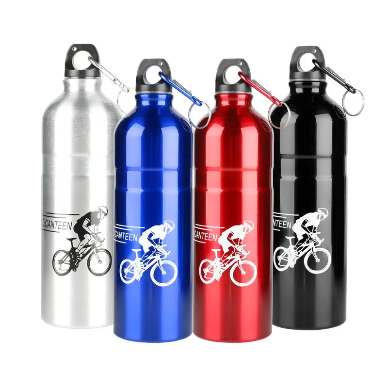 

RTS bicycle aluminum climbing water bottle mountain bike outdoor sports water cup 750mL cycling equipment bicycle fitness cup, Black,white,red,blue