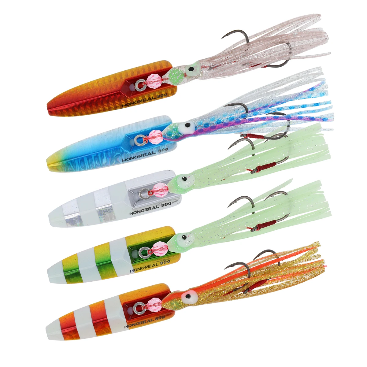 

HONOREAL Switch Slow Jig Metal Blade Vertical Fishing Lure, Various color