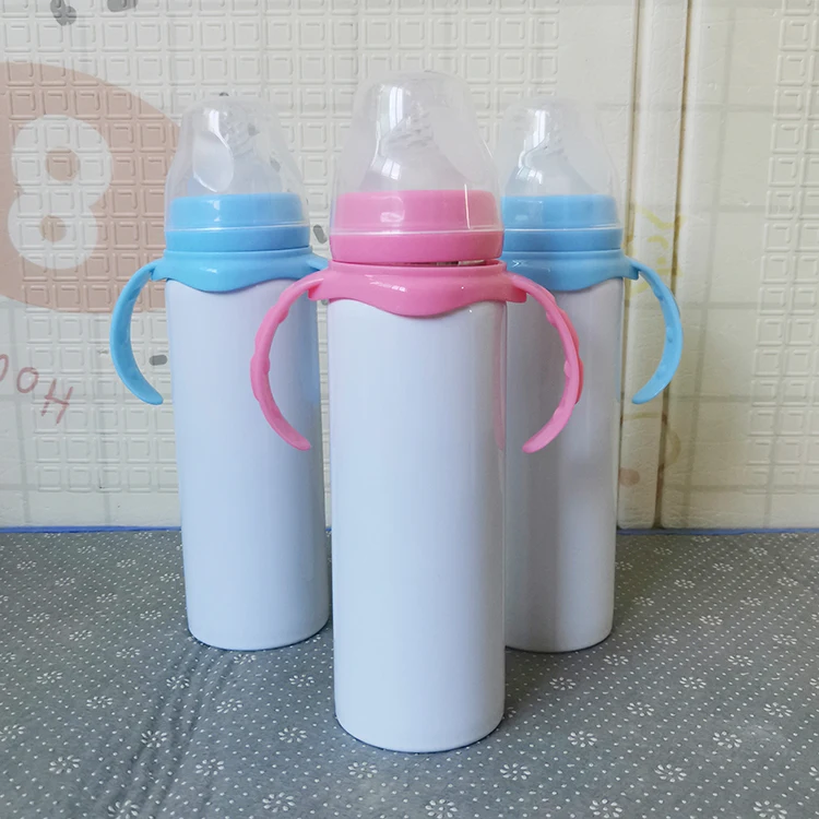 

Insulation Coffee Cup Double Wall Baby Milk Bottle with Straw 8oz Stainless Steel Kids Bottle Blanks Sublimation Sippy Cup