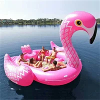 

Over 9 Feet tall Inflatable Pool Float Flamingo islands pool float Huge Unicorn Float for 6-8 person water party