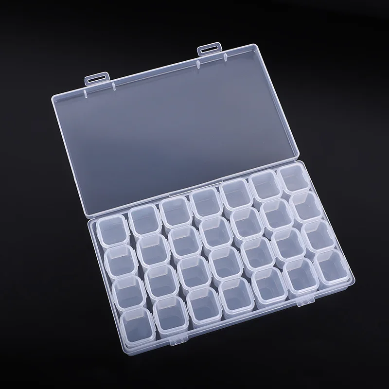 

28 Gird Diamond Painting Tool Accessories Bead Container Rhinestone Diamond Embroidery Stone Storage Box