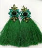 European and American ornaments studded with diamond tassel fashion earrings alloy earrings