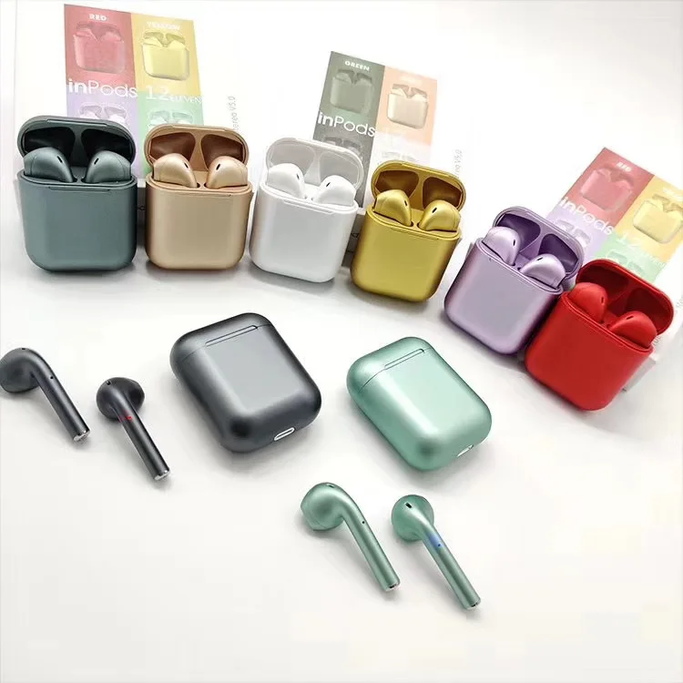 

2020 Macaron Inpod 12 Metallic Earbuds Wireless Earphone Best Price Hand Earphone Metallic Inpod 12 TWS Earphone