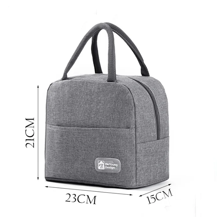 

Small size portable grey color polyester insulate thermal cooler bag, Gery, black, pink,blue etc