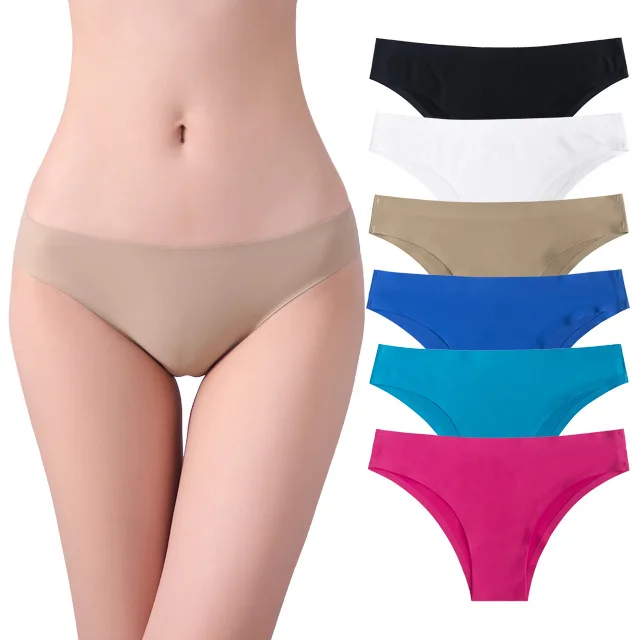 

Nude Satin Nylon Seamless Cheeky Thong Women Underwear Panty, 6 colors