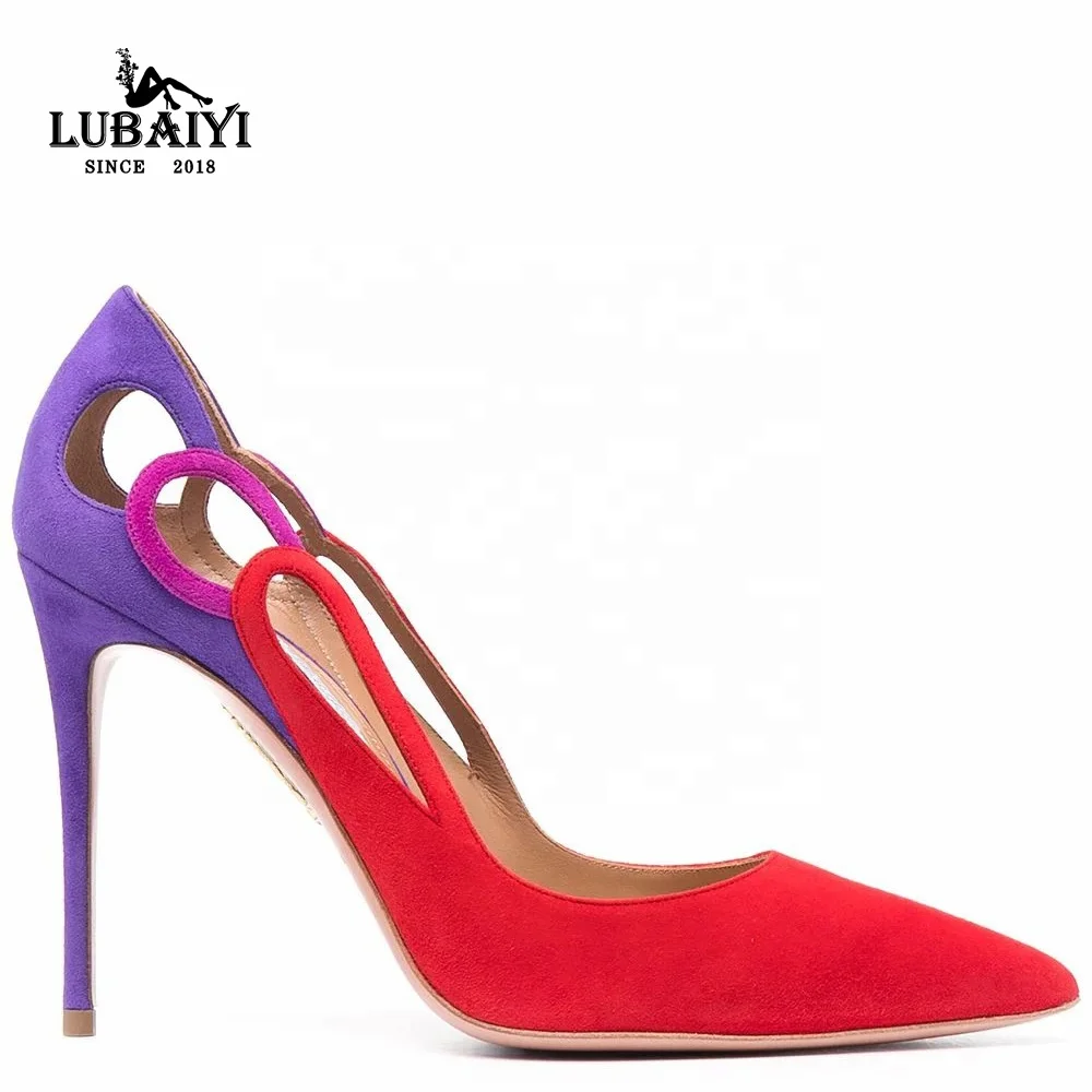 

Classic Sexy Platform Peep Toe PU Leather Pumps Stilettos High Heels Dress Shoes Ladies Colorful