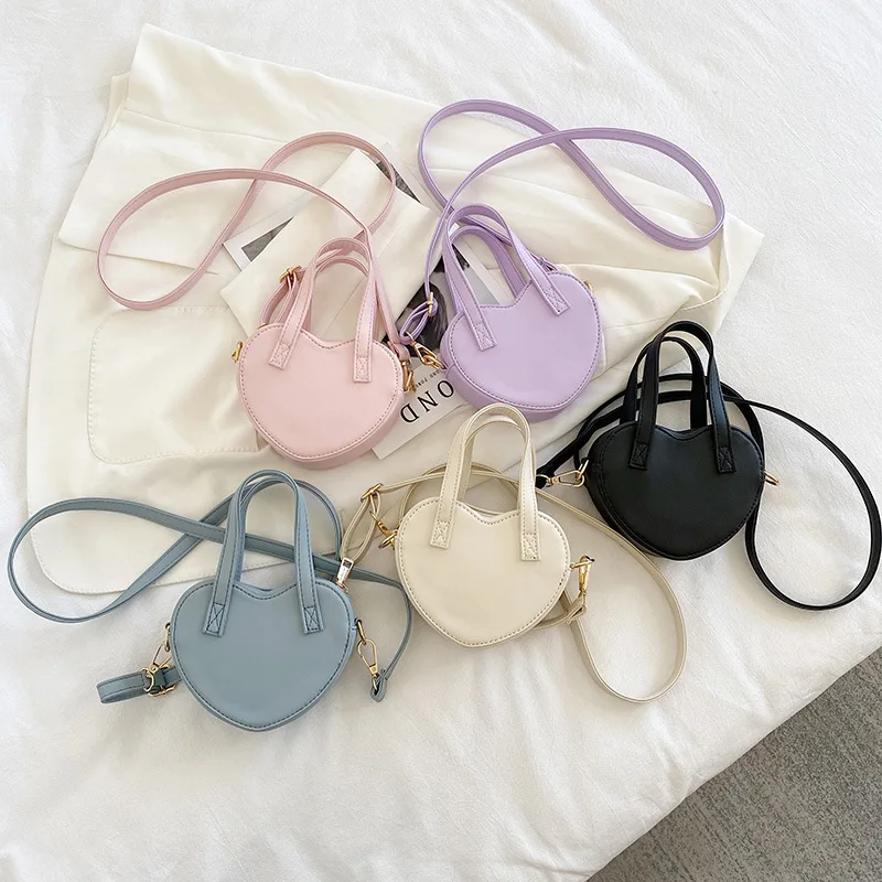 

New style heart shaped leather shoulder bag women hand bags ladies hand bags luxury handbags for women purses, 5 color