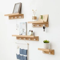 

Creative wall mounted coat rack with shelf,wall hook storage shelf for living room