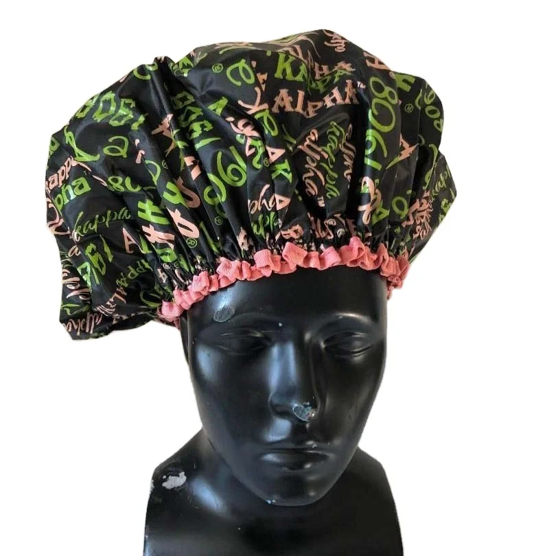 

Alpha Zeta Sorority Sleeping Cap/Bonnet with Greek letters printed Shower Cap Accept any of your custom style, Blue