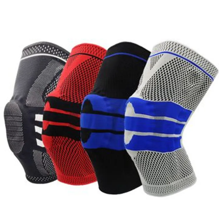 

Sports knee pads professional silicone anti-collision spring support basketball knee pads riding climbing running fitness