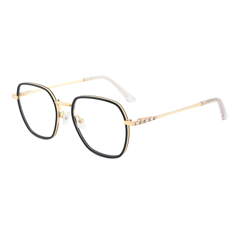 

2021 Prescription unisex Windsor slim acetate wrap with metal combination eyewear thin ultralight optical eyeglasses frames, Custom colors