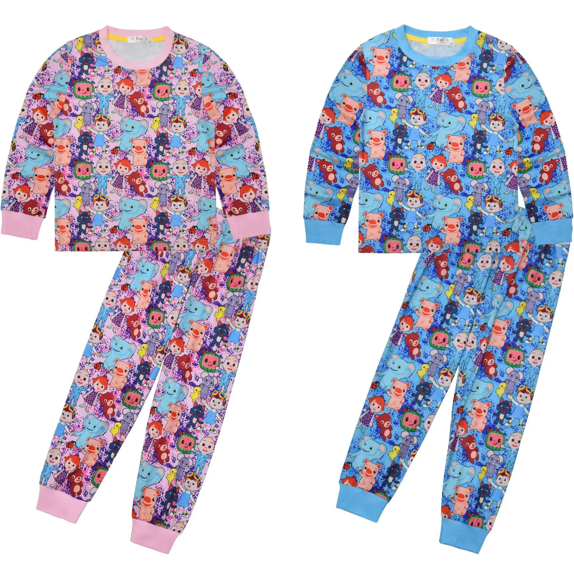 

Wholesale toddler boy cartoon pyjamas kids cocomelon pajamas set boy's Girls' sleepwear with high quality