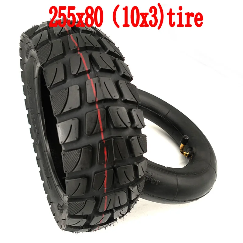

Off Road 10 inch Tires outer tyres 10X3.0-6 80/65-6 Electric Scooter ZERO 10X Inokim OX Mantis Tyres Speedual Grace 10 Kugoo M4, Black