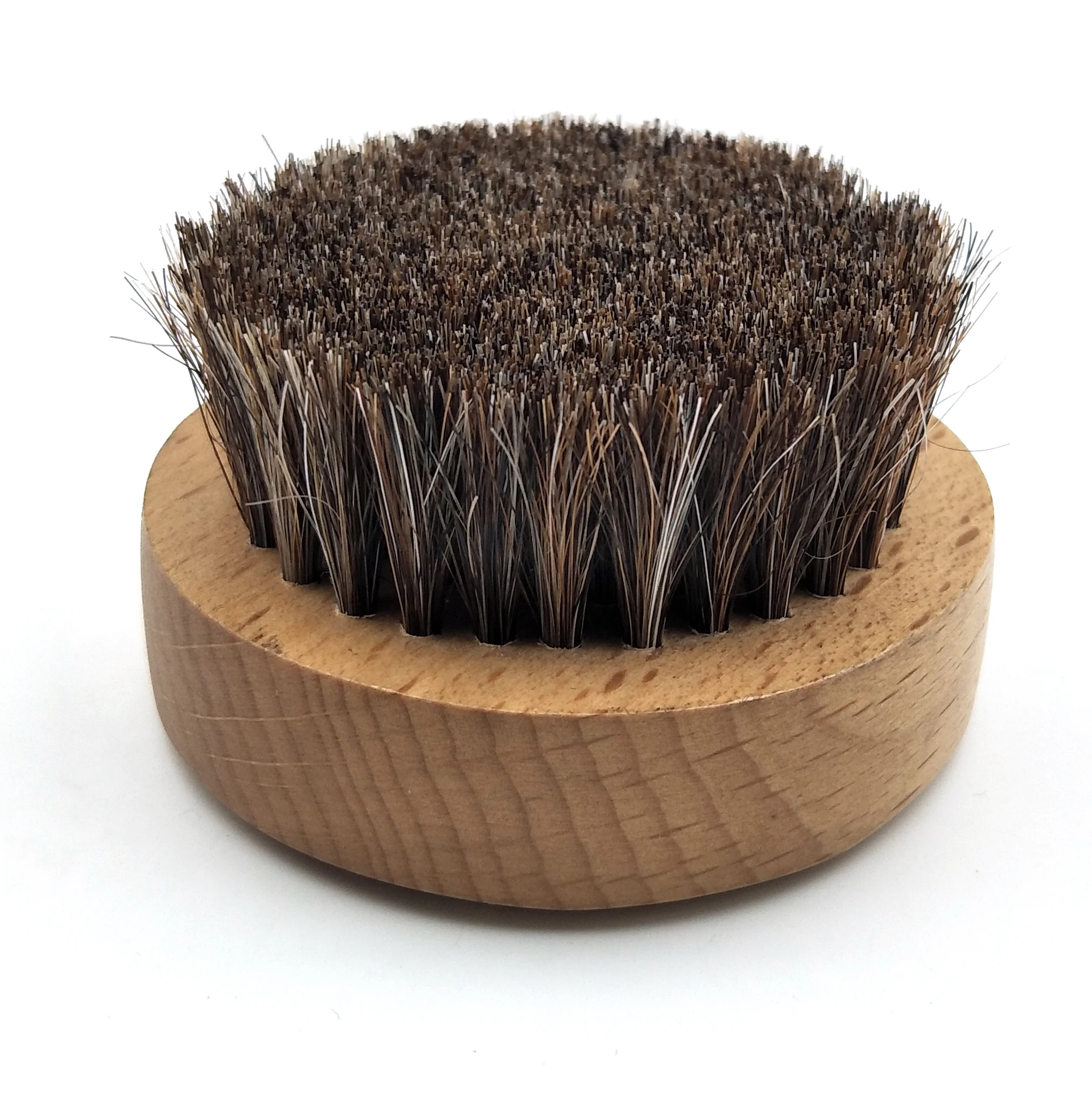 

100% natural round shape wooden horse brushes, Customized