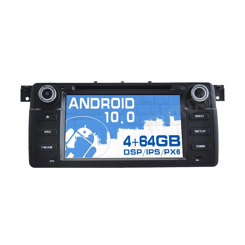 

Android 10 IPS PX6 HD Screen DSP For BMW E46 1998-2005 Car DVD Player GPS Multimedia Radio Audio Stereo Navigation