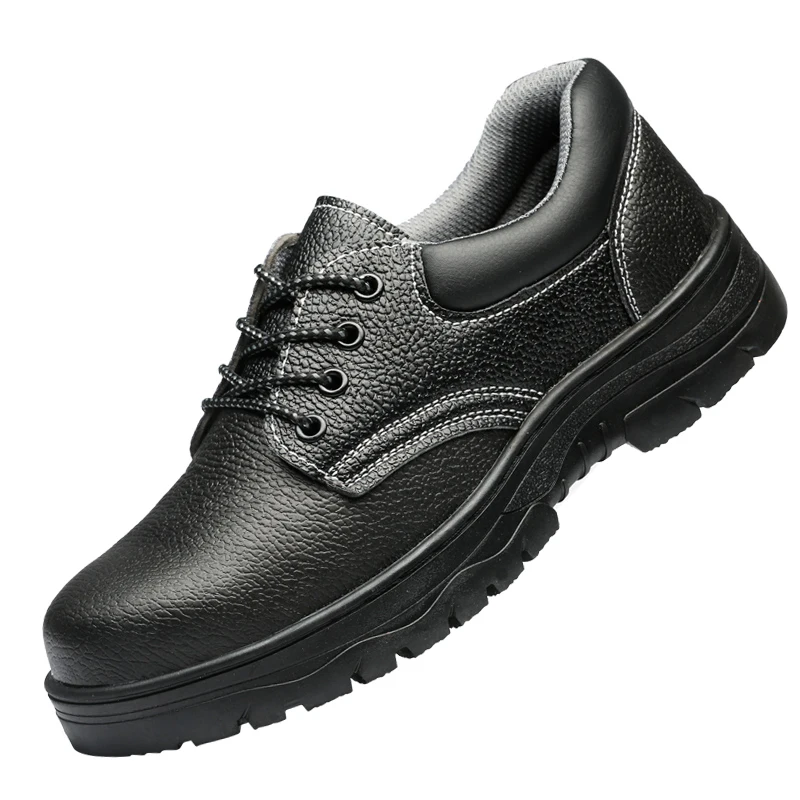 

China Factory Breathable Custom Brand Industrial Men Safety Shoes, Black