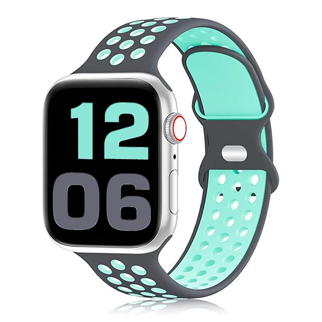 

Silicone Strap for Apple Watch Band Replacement 40mm 44mm for Sport Band Breathable Strap 38mm 42mm for iWatch serie 3 4 5 6 se, Multi colors