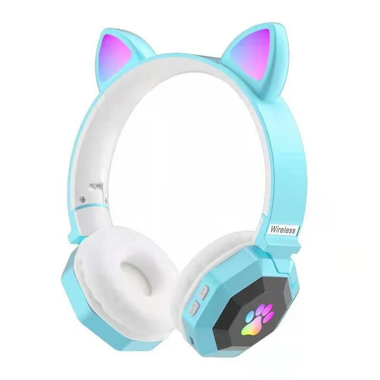 

Cute Cat Ear Headphones LS020 Gaming Music Headphones LED Light Under 100 Wireless Headphones Earphone, Multi color