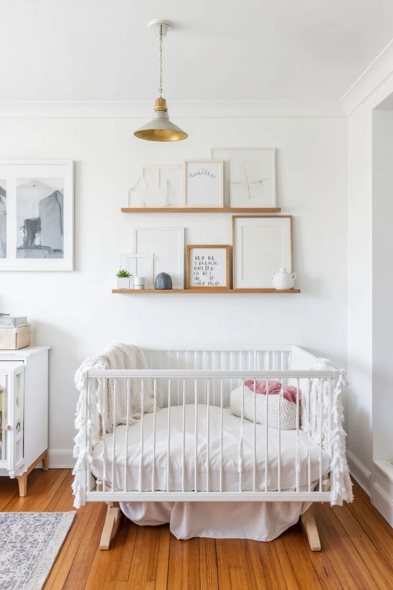 Over-the-door organizer in nursery