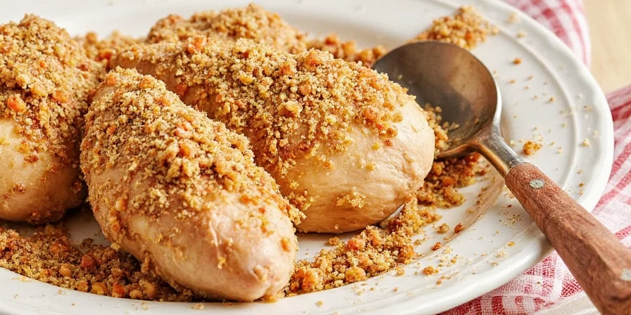 Chicken seasonings lined up on a spice rack