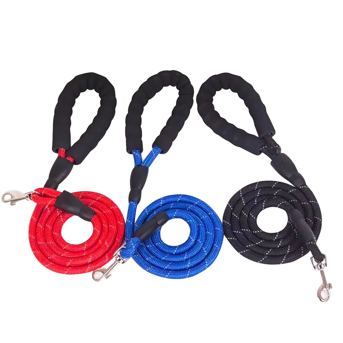 

Pet Accessories Supply rope lead Reflective Double braided Rope Dog Leash Nylon Pet rope Leash, Red, pink, green, blue, orange, black