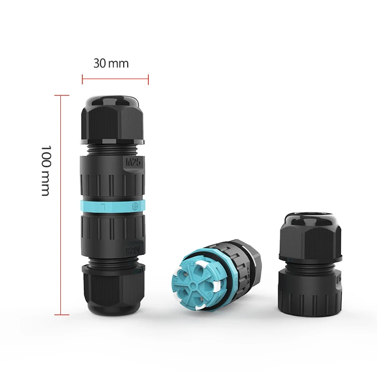 

Screw-less Electrical Terminal 4 pin 5 pin IP68 Wire to Wire Connector for LED Outdoor Using