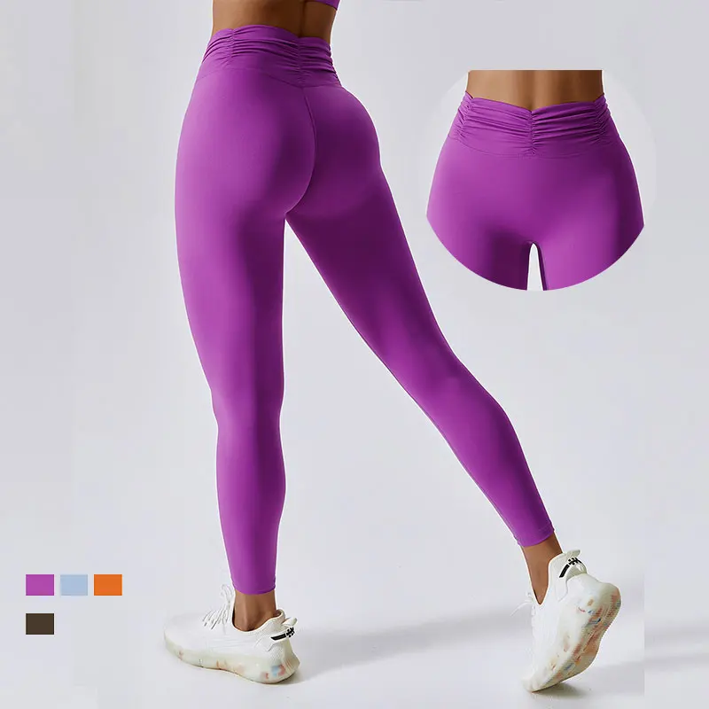 

Sweat-Wicking Yoga Pants High Waist Naked Feeling Compression Active Gym Pants Women Butt Lifting Yoga Leggings