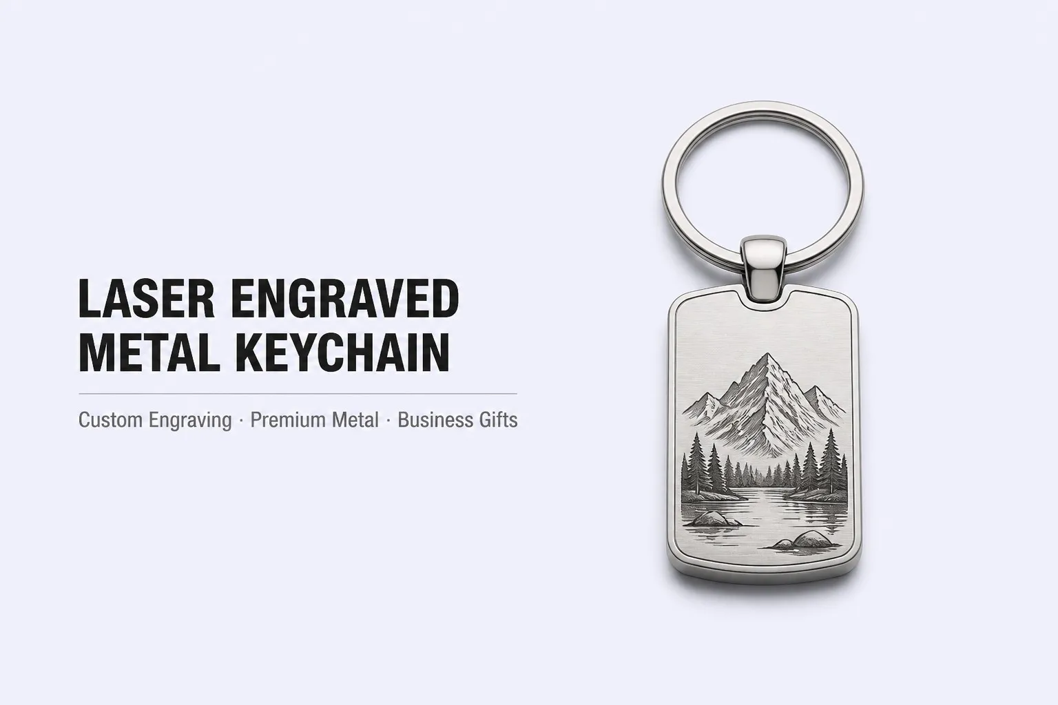Laser Engraved Metal Keychain &ndash; Desktop Hero