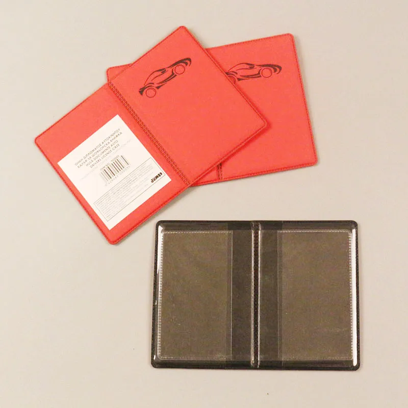 

Leather Driver License Case Credit Card Holder PVC Vinyl Business Card Organizer