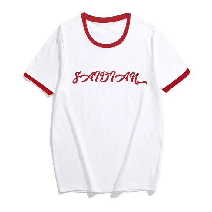 

Custom Polyetster Printing Logo Short Sleeve Summer Wear White Color Crew Neck Sweet T Shirt Girl, Custom color