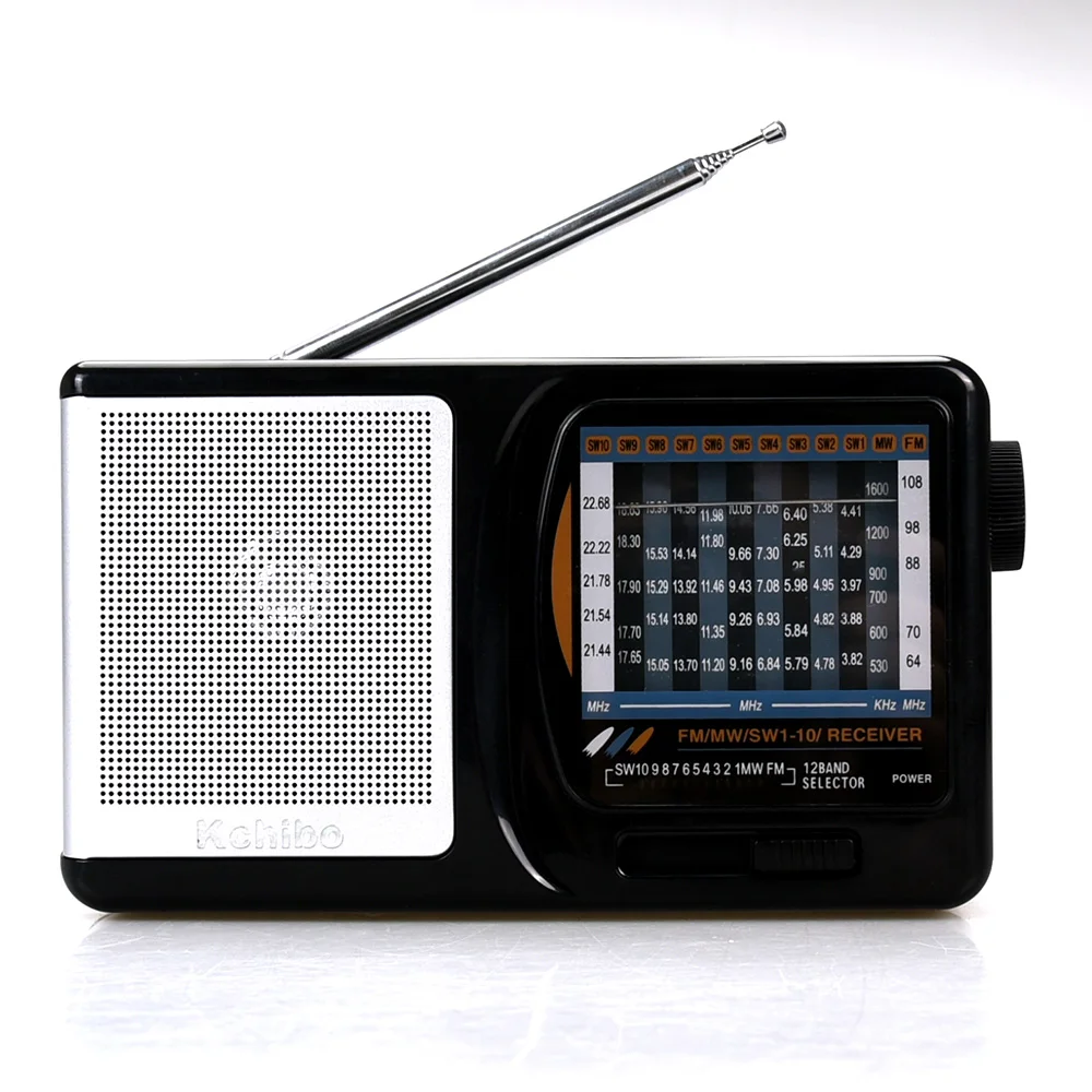 

Full band built-in big speaker 12 band portable fm radio Kchibo radio KK-9612 multiband fm am sw radio