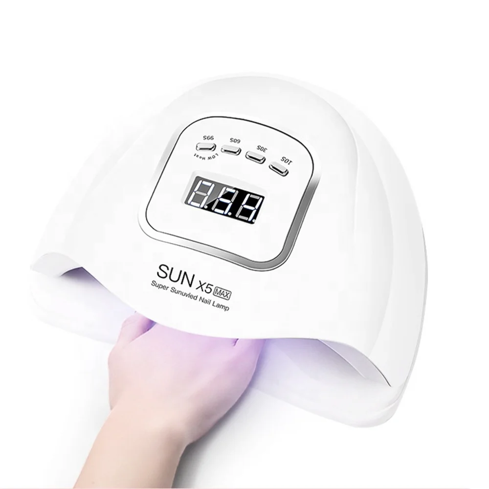 

150W UV LED Nail Dryer Gel Nail Lamp SUN X5 Max Nail Lamp with Sensor LCD Display UV Fast Curing Dryer, White